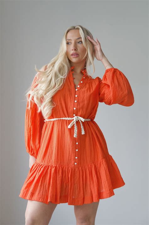 orange short dresses 3