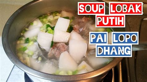 resep membuat  lobak putih pai lopo dhang masakan china youtube