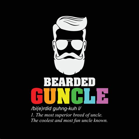 Bearded Guncle Definition Gay UncleLGBT Pride Family Rainbow 24569360