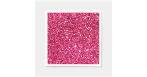 Glamour Hot Pink Glitter Paper Napkin | Zazzle.com