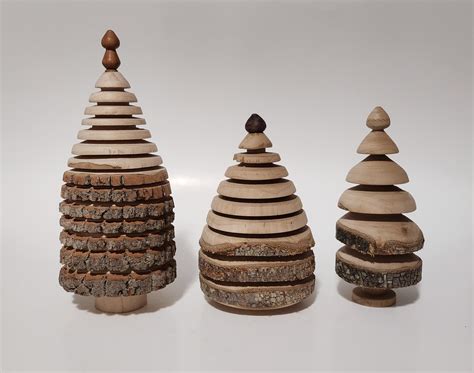 Hand Turned Rustic Wooden Trees - Etsy