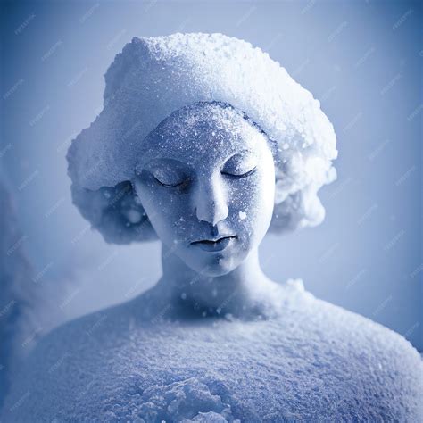 Premium Photo | Snow covered frozen woman