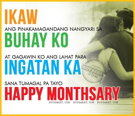 Tagalog Happy Monthsary Quotes and Pinoy Monthsary Sayings ~ Boy Banat