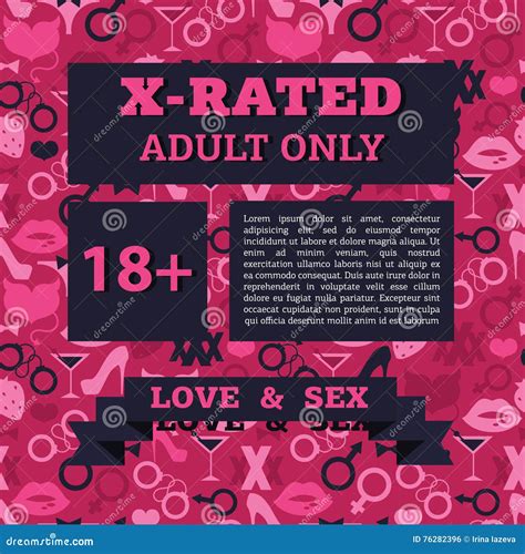 X-rated Banner for Adult only Content Stock Vector - Illustration of