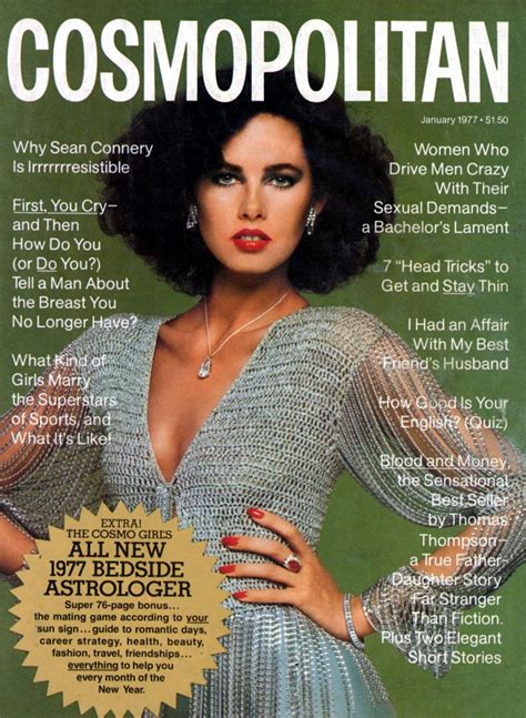 Cosmopolitan magazine, JANUARY 1977 Model: Dayle Haddon Photographer ...