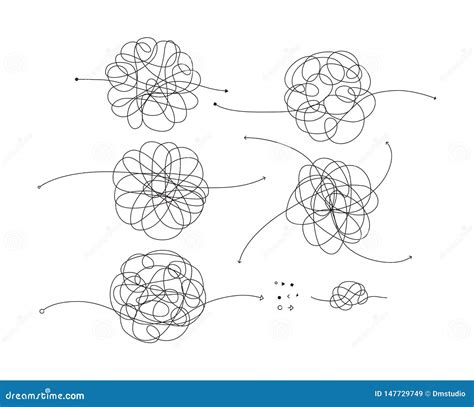 Vector Collection of Thin Line Scribble Drawing Stock Vector - Illustration of clew, design ...