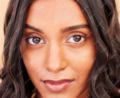 Premium Photo | Makeup beauty and portrait of woman in a studio with