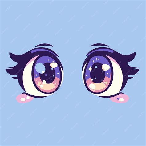 Cute Excited Eyes with a Twinkle Vector | Premium AI-generated vector