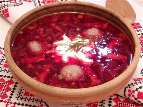 Борщ полтавський з галушками - Полтавський борщ з галушками