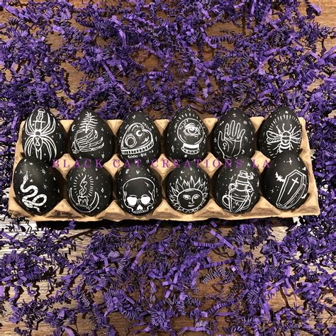 Gothic Easter Eggs Set of Twelve Gothic Home Gothic Décor | Etsy
