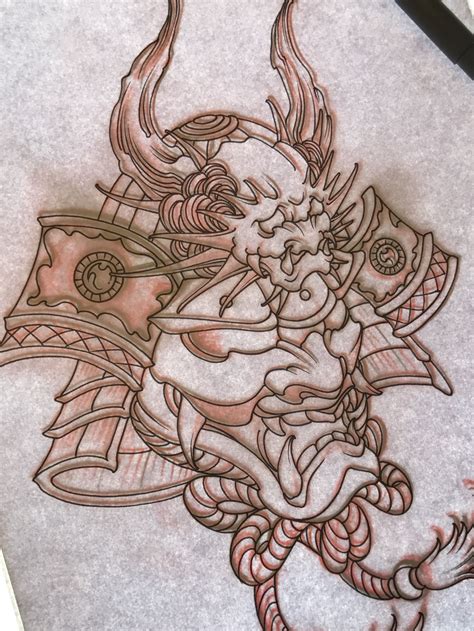 tattoo samurai mask 1