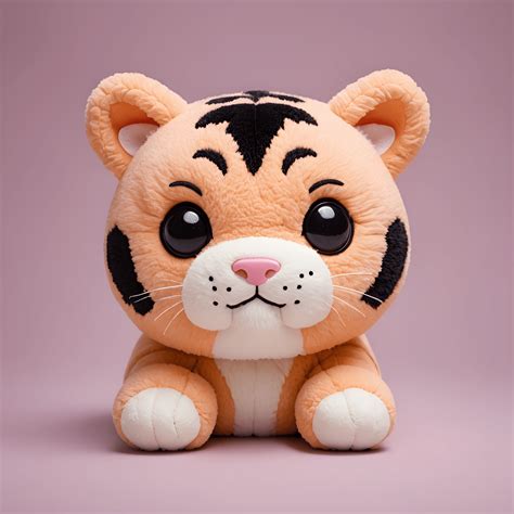 Adorable Plush Tiger Toy - Free Download - AI Scribbles