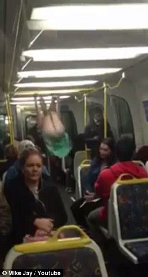 Woman flashes underwear on Melbourne train in peak hour | Daily Mail Online