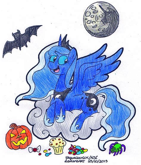 Nightmare Night Luna (coloured) by artistNJC on DeviantArt