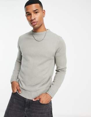 Another Influence textured knit sweater in gray | ASOS
