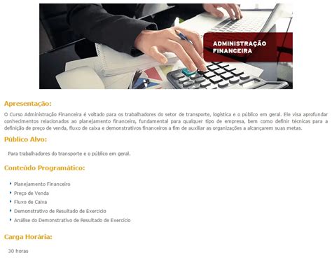 curso  gratuito de administracao financeira