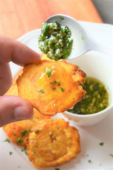 Tostones with garlic mojo