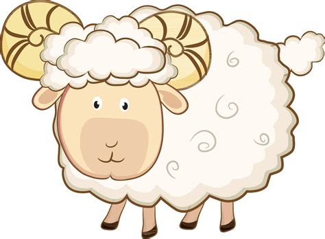 sheep cartoon character  vector art  vecteezy