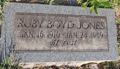 Ruby Elizabeth Boyd Jones (1910-1989): homenaje de Find a Grave