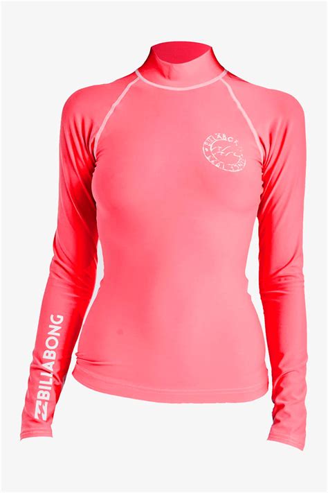 Купить гидрофутболку Billabong Logo In Ls Coral Pink розовый от ...