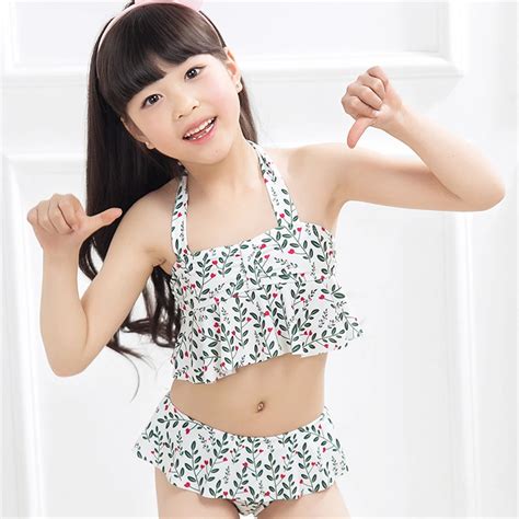 NEW Children Swimwear Kids Biquini Infantil Cute Swimsuit Bikini two ...
