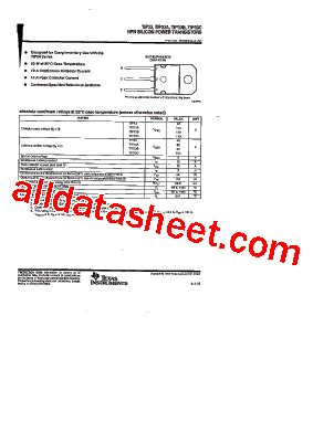 TIP33C Datasheet(PDF) - Texas Instruments