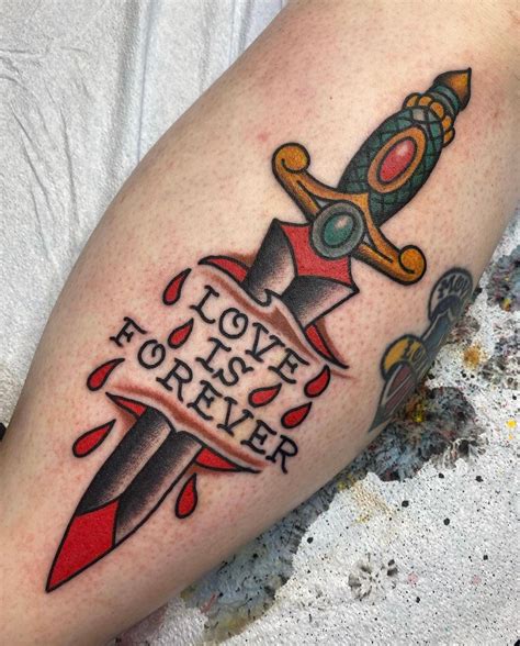 Traditional Knife Tattoos