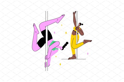 Pole dance classes isolated cartoon – MasterBundles