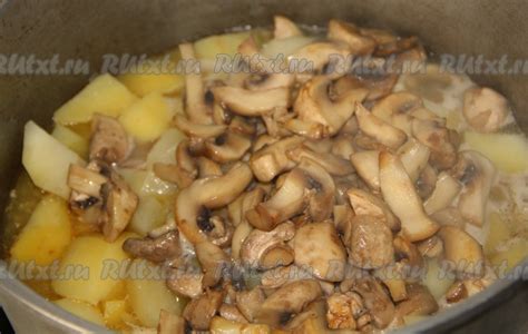 Жаркое с грибами и мясом: 9 фото в рецепте