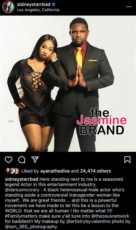 Transgender Reality Star Sidney Starr Sparks Dating Rumors With Darius