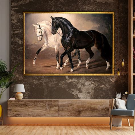 Black and White Horse Wall Art Horses Canvas Art Horse Wall - Etsy