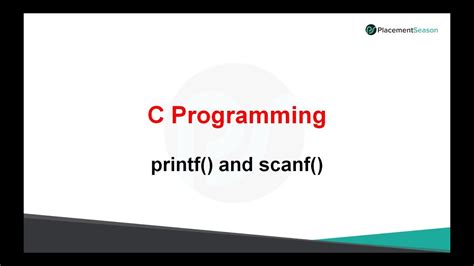 printf  scanf functions   youtube