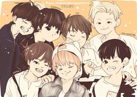 Bts Members In Cartoon - btsad