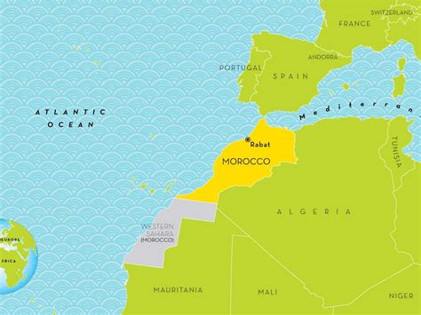 Atlas Mountains Physical Map