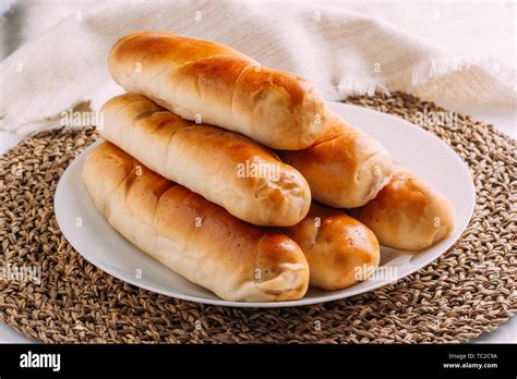 Venezuelan typical breakfast, cachitos of ham Stock Photo - Alamy