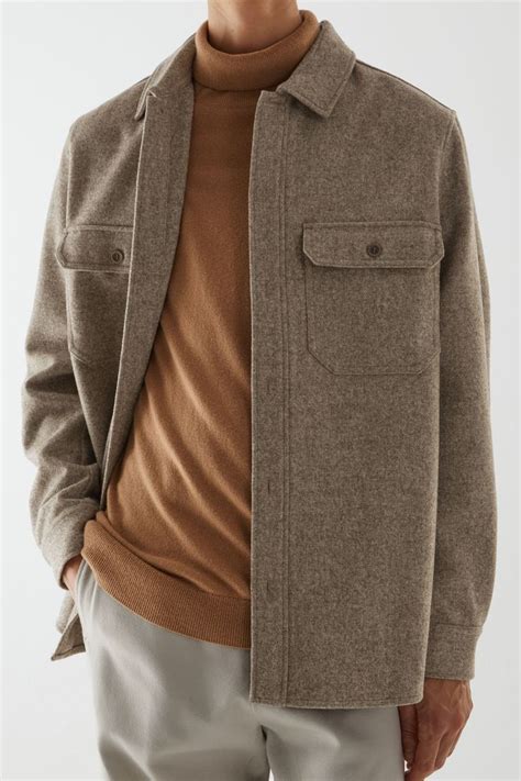 relaxed wool mix overshirt fall outfits men men fashion casual