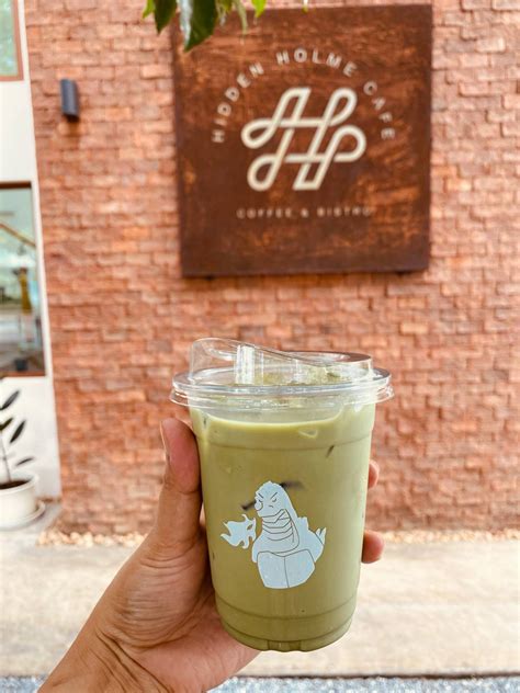 Ice Matcha Latte ร้าน Hidden Holme Cafe - Wongnai