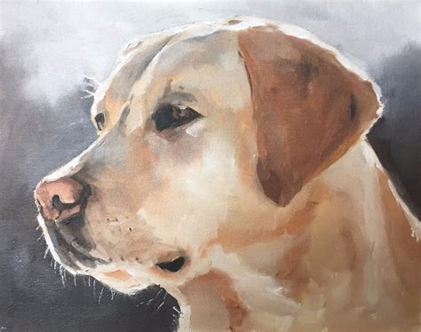 labrador dog art print wall art  original oil painting  james