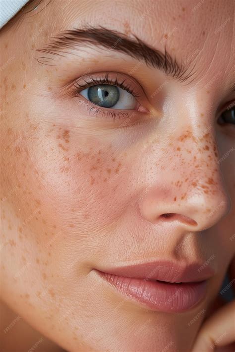 Premium Photo | Detailed CloseUp of a Young Woman in Her 30s with
