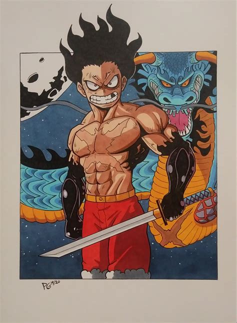 Hi all. I drew this a few months back. Its my take on Luffy and you all know Kaido. No idea why ...