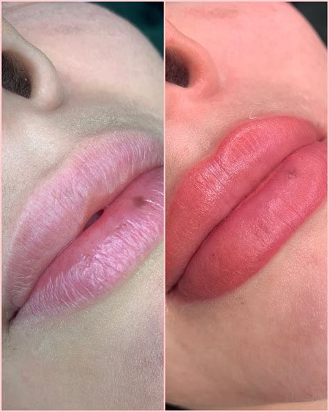 permanent makeup lips healing