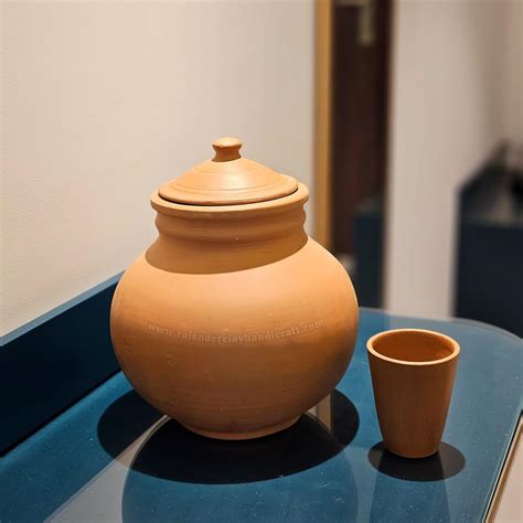 buy mitti gol matka  liter   ml glass handcrafted clay water