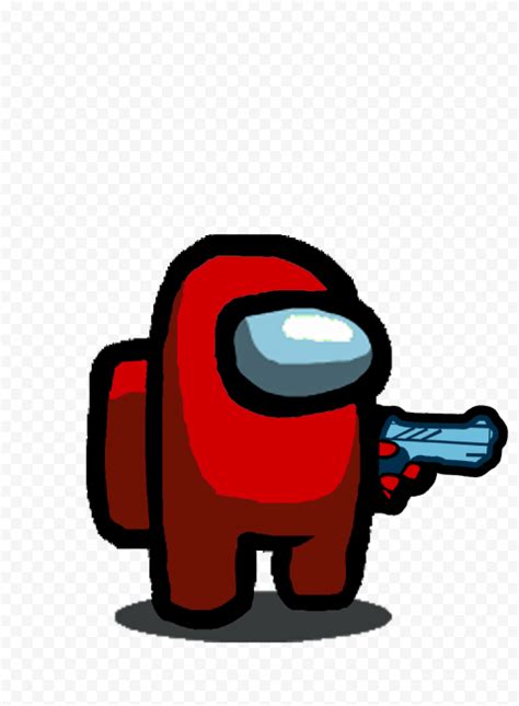 Hd red among us character with gun hand png – Artofit