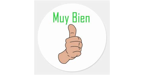muy bien classic  sticker zazzle