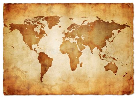 A Timeless Journey through History an Antique World Map Print on Aged ...