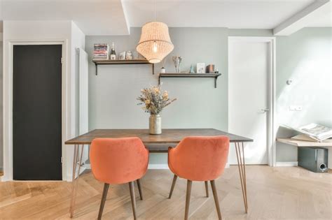 premium photo interior design  bright  beautiful dining room