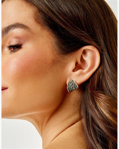 Riachuelo | Brinco Detalhe Pirita - Dourado