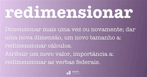 Redimensionar Significado
