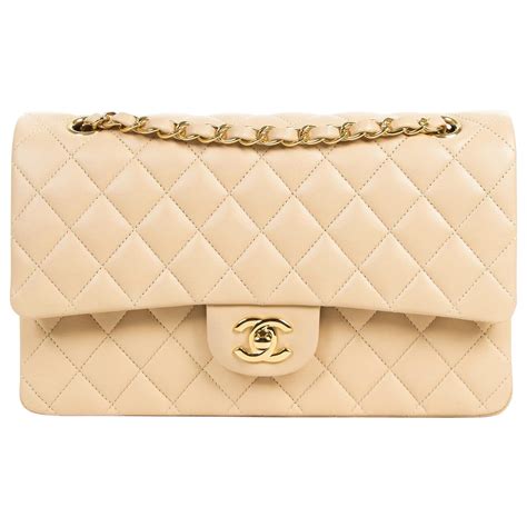 Chanel Medium Classic Flap Bag Nude GHW at 1stDibs | nude chanel bag