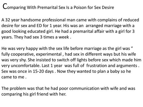 PPT - Comparing With Premarital Sex Is a Poison for Sex Desire